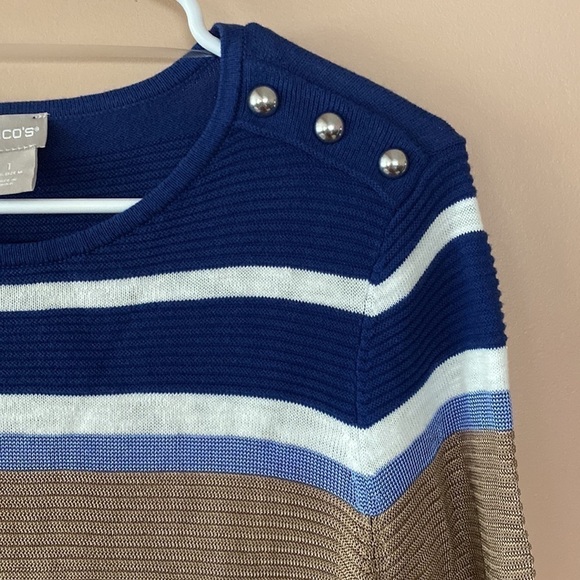 Chicos light weight striped sweater - Picture 2 of 6